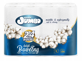 Toaletný papier 24R JUMBO BAWEŁNA 3W - 24 roliek