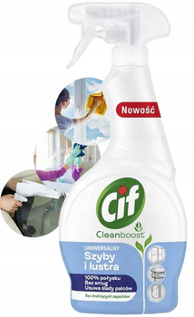 CIF Cleanboost Univerzálny čistiaci prostriedok na sklo a zrkadlá 500 ml