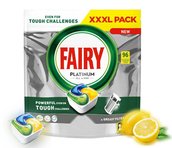 Kapsule do umývačky riadu FAIRY Platinum All in One Lemon 96 ks.