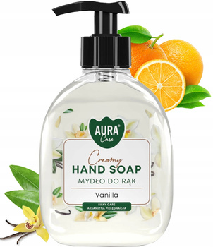AURA Care krémové vanilkové mydlo na ruky 300 ml s dávkovačom AHS-001-003